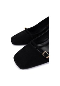 Resim Tamer Tanca Kadın Hakiki Deri Siyah Süet Klasik Ayakkabı 1135 1301 Bn Ayk Sk25-26 Sıyah Suet SIYAH SUET 