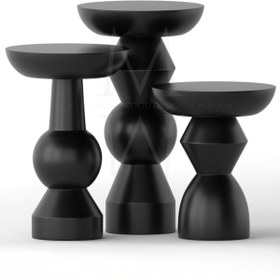 Resim More Wood Design Mantar Sehpa 3'lü Takım 