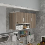 Resim Kenzlife hazır mutfak mirena32 crd 060*120*32 mutfak banyo dolabı kapaklı raflı 