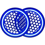 Resim SOUNDERS Neon Işıklı 16 cm Hoparlör ve Midrange Kapağı - 2 Adet - Mavi 