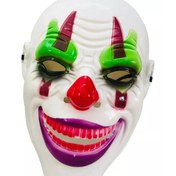 Resim Psikopat Palyaço Temalı Joker Maskesi 