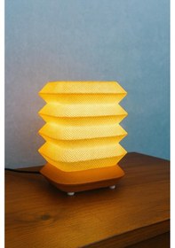 Resim Modern Led Abajur Sıcak Işık Dekoratif Masa Lambası Beyaz 