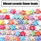 Resim BEADIA 10 adet Canlı Seramik Çiçek Boncukları, 12mm - DIY Takı Yapımı ve El Sanatları için Renkli Assorti, Dayanıklı ve Temizlemesi Kolay, Bilezikler, Kolyeler ve Daha Fazlası için Mükemmel, Takı Yapımı Malzemeleri 
