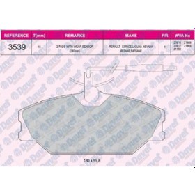 Resim Fren Balatasi On Fisli Laguna Megane 1.6 1.8 2.0 504619228 