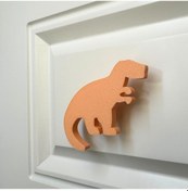 Resim Pomerol Turuncu Dino 1 Dolap Kulpu - Çocuk Odası, Mutfak Ve Banyo İçin Modern Ve Sevimli Mobilya Kulp 