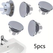 Resim 5'li Mutfak Banyo Lavabo Dekoratif Yüzük Premium Taşma Aksesuarları 