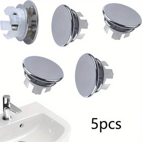 Resim 5'li Mutfak Banyo Lavabo Dekoratif Yüzük Premium Taşma Aksesuarları 