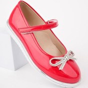 Resim Epaavm - Termo Taban Bıyık Fiyonk Kırmızı Rugan Kız Çocuk Ayakkabı Kırmızı 