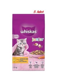 Resim Whiskas Junior Tavuklu Yavru Kuru Kedi Maması 1.9 Kg 5 Adet 