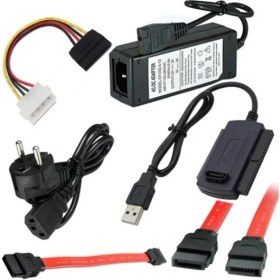Resim Boblov USB Sata Ide Adaptörlü Çevirici USB To 2.5 / 3.5 / 5.25 Sata Ide Çevirici Kablo 