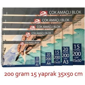 Resim Talens Çok Amaçlı Resim Bloğu 200 G 15 Yp 35x50 CM 