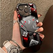 Resim Poker için iPhone 7 8 Plus X XR XS MAX 11 12Pro 13 14 15 Plus 16 Pro Max Şok Emici Ultra İnce Veneer Sert Kılıf TPU Korumalı Telefon Kılıfı 