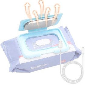 Resim Konesam Bebek Islak Mendil Isıtıcı, Usb İle Çalışan, Hafif Mavi, Sürekli Sıcaklık Koruma Mavi 