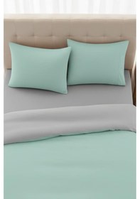 Resim Formeya Lastikli Çarşaflı Yeşil Nevresim Takımı Tek Kişilik 