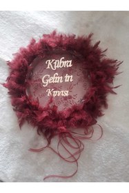 Resim KAĞAN SÜS Tüllü kına gecesi tefi bordo 