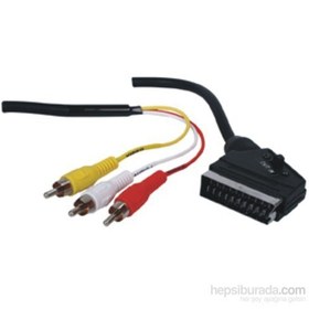 Resim CAM Scart- 3 RCA Ara Kablo 