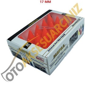 Resim A Kalite Mefsa Bijon Kapağı Sivri 17 Mm Turuncu 20 Li Set 