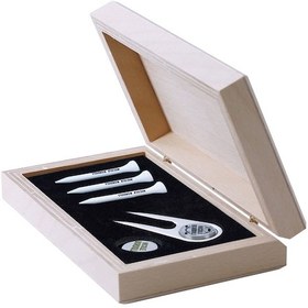 Resim Zekupp Golf Severler İçin Ahşap Kutulu Profesyonel Golf Seti, İşa Beyaz 