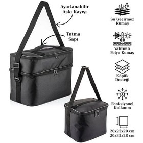 Resim Ns Reliable Kamp Piknik Termal Soğutucu Yalıtımlı Buzluk Termos Çanta 2 Li Set - 960 Siyah 
