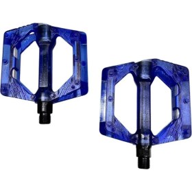 Resim Bike Sky Evo Şeffaf Renkli Platform Geniş Pedal Platform Bisiklet Pedalı Reflektörlü 