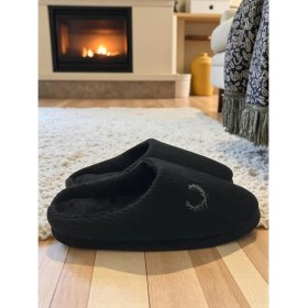 Resim Ellaboni Erkek Ev Terliği Ses Yapmayan Yumuşak Rahat Taban Içi Yünlü Terlik 