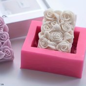 Resim 1 Adet El Yapımı Sabunlar & DIY Pişirme için Şık Gül Çiçeği Silikon Kalıp - Detaylı Çiçek Tasarımlı Çok Yönlü Dikdörtgen El Sanatları Kalıbı, Kek Dekorasyonu ve Daha Fazlası İçin Mükemmel, Yaratıcı El İşleri|Dekoratif El İşleri|Kutu Şeklinde Kalıp, Silikon Pişirme Kalıpları 