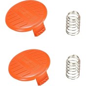 Resim Stellar Weed Wacker Bump Cap Yedek RC-100-P Makara Kapağı Kapakları ve Black+Decker Afs Düzeltici Için Yay (Yurt Dışından) 