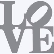 Resim Dijitonline Love Sticker - Ev Sticker - Duvar Sticker - 15x15cm 