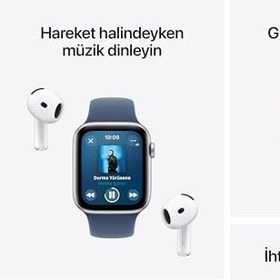 Resim Apple Watch SE (2. nesil) GPS + Cellular 44 mm Gece Yarısı Kasa Akıllı Saat ve Gece Yarısı Spor Kordon - M/L. Fitness ve Uyku Takibi, Trafik Kazası Algılama, Kalp Atış Hızı Takibi, Retina Ekran 