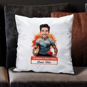 Resim Karikatürlü En Yakışıklı Masa Tenisçisi Yastık 