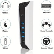 Resim Cloud011 Ps5 İçin Usb Hızlı Şarj Hub 4 Usb 1 Type C Port Beyaz 