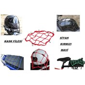 Resim Kask File Motosiklet File - Kask - Poşet - Çanta -Eşya Taşıma Mavi 