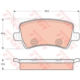 Resim TRW GDB1685 Fren Balatası Arka S-Max 06- Galaxy III 06- / S60 10- S80 06- V60 V70 06- Xc60 08- Xc70 06- / Range Rover Evoque 11- 
