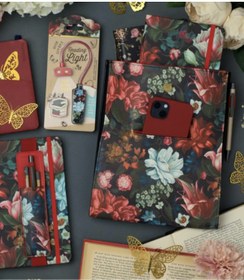 Resim Empressco Karanlık Çiçek Desenli Kitap Okuma Lambası, Rahat Okuma Deneyimi 