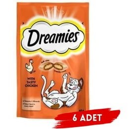 Resim Dreamies Tavuklu Kedi Ödülü 6 x 60 Gr 