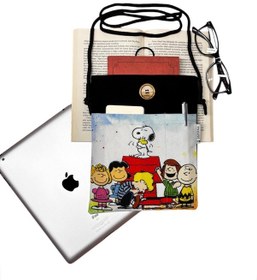 Resim Askılı - Kitap/tablet/ebook Çantası Çıkarılabilir Askı Snoopy Siyah 