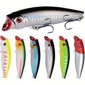 Resim 1pc11g/0.39oz Uzun Menzilli Bionik Popper Balıkçılık Yemi, 3.74 inç/9.5 cm Plastik Simülasyon Sert Yem saç tokası ile, Tatlısu Balıkçılığı İçin Balıkçılık Takımı 