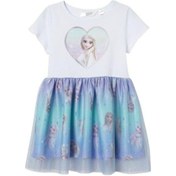 Resim Simli Elsa Elbise Mavi 