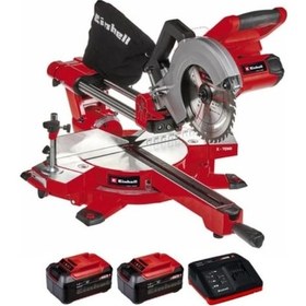 Resim Einhell TE-SM 36 210 Li Solo Akülü Kızaklı Gönye Kesme Makinesi + 2x5,2 A Akü 