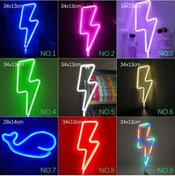 Resim Agoodshop No.2 Tarzı B Neon Led Işıklar Burcu Gezegen Flaş Yıldırım Ay Neon Işık Aşk Bulut Neon Tabe 
