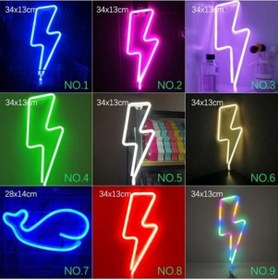 Resim Agoodshop No.2 Tarzı B Neon Led Işıklar Burcu Gezegen Flaş Yıldırım Ay Neon Işık Aşk Bulut Neon Tabe 