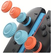 Resim Cloud011 Jsaux Nintendo Switch 2 2025 İçin Mavi Turuncu 6 Adet Joycon Analog Stick Kapağı 