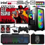 Resim Xaser XSR314 i5 4590 16GB Ram 512GB SSD 8GB RX580 GDDR5 256Bit 23,8" 100Hz Curved Oyuncu Masaüstü Bilgisayarı 