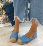 Resim Kot Hasır Detaylı Kadın Espadril Mavi 