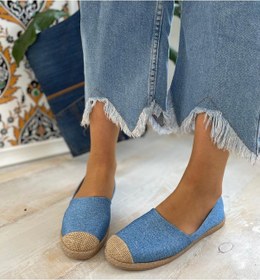 Resim Kot Hasır Detaylı Kadın Espadril Mavi 