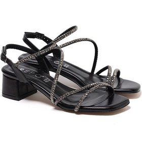 Resim Nero Black Sandalet Kadın 41604-e6 Repo siyah 