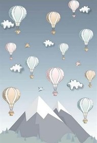 Resim Cotton Şönil Kaymaz Tabanlı Yıkanabilir Antibakteriyel Dijital Baskı Çocuk Halısı, CK-10033A-CTN-80X150 