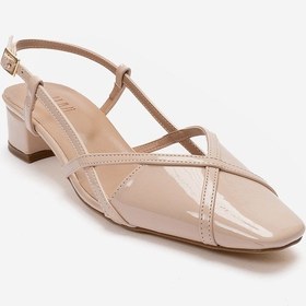 Resim Luvishoes Olena Bej Rugan Kadın Topuklu Sandalet 