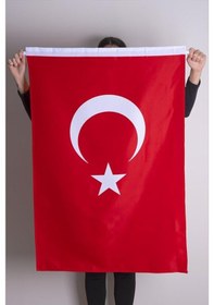 Resim Türk Bayrağı Raşel Kumaş Aplike Dikiş 100x150 cm 