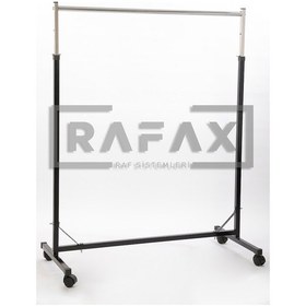Resim Rafax, Tekerlekli Elbise Askılığı 120 Cm, Tekli Kıyafet Askılığı (491440150) 